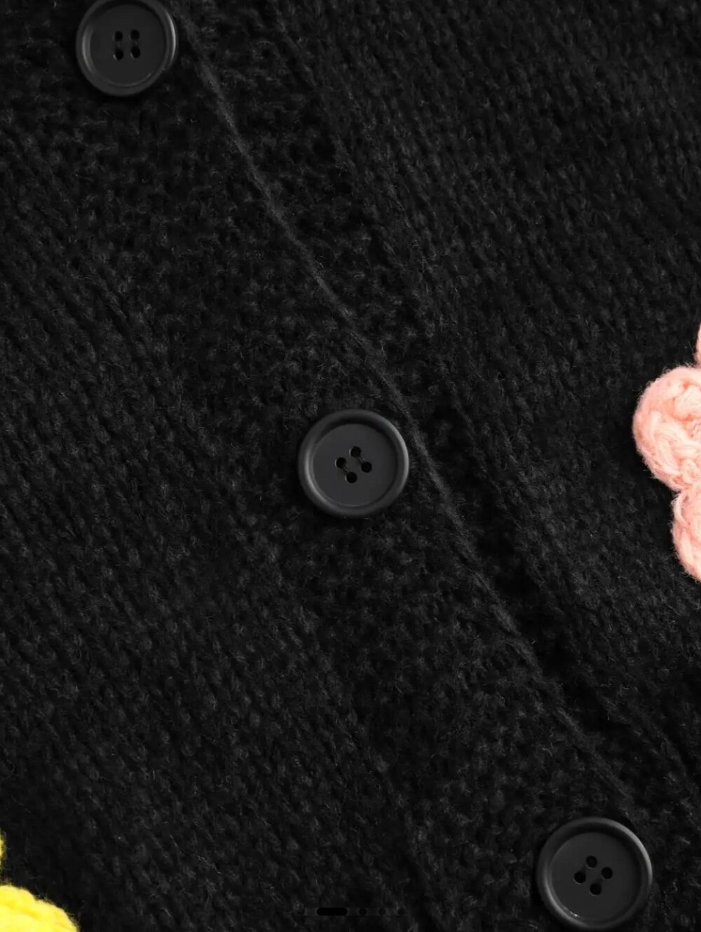Cider Knit V-neck Button Flower Cardigan NWT Medium - Picture 5 of 12